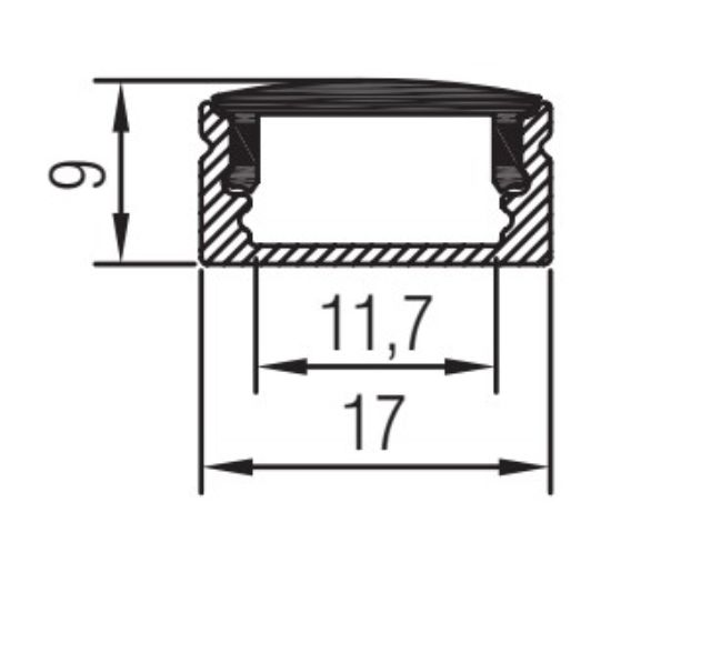 F-Line 17.0 x 9.0mm Skizze