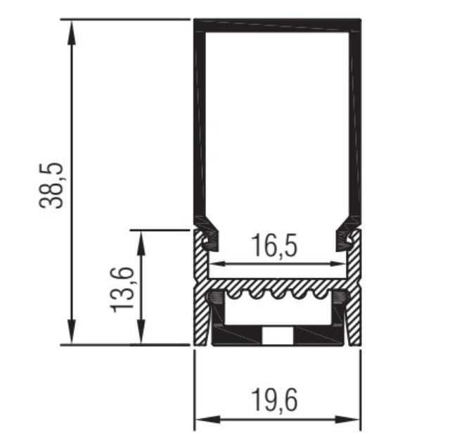 S-Line 19.6 x 38.5mm B Skizze