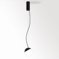 GIBBO black with bowl glass opal white