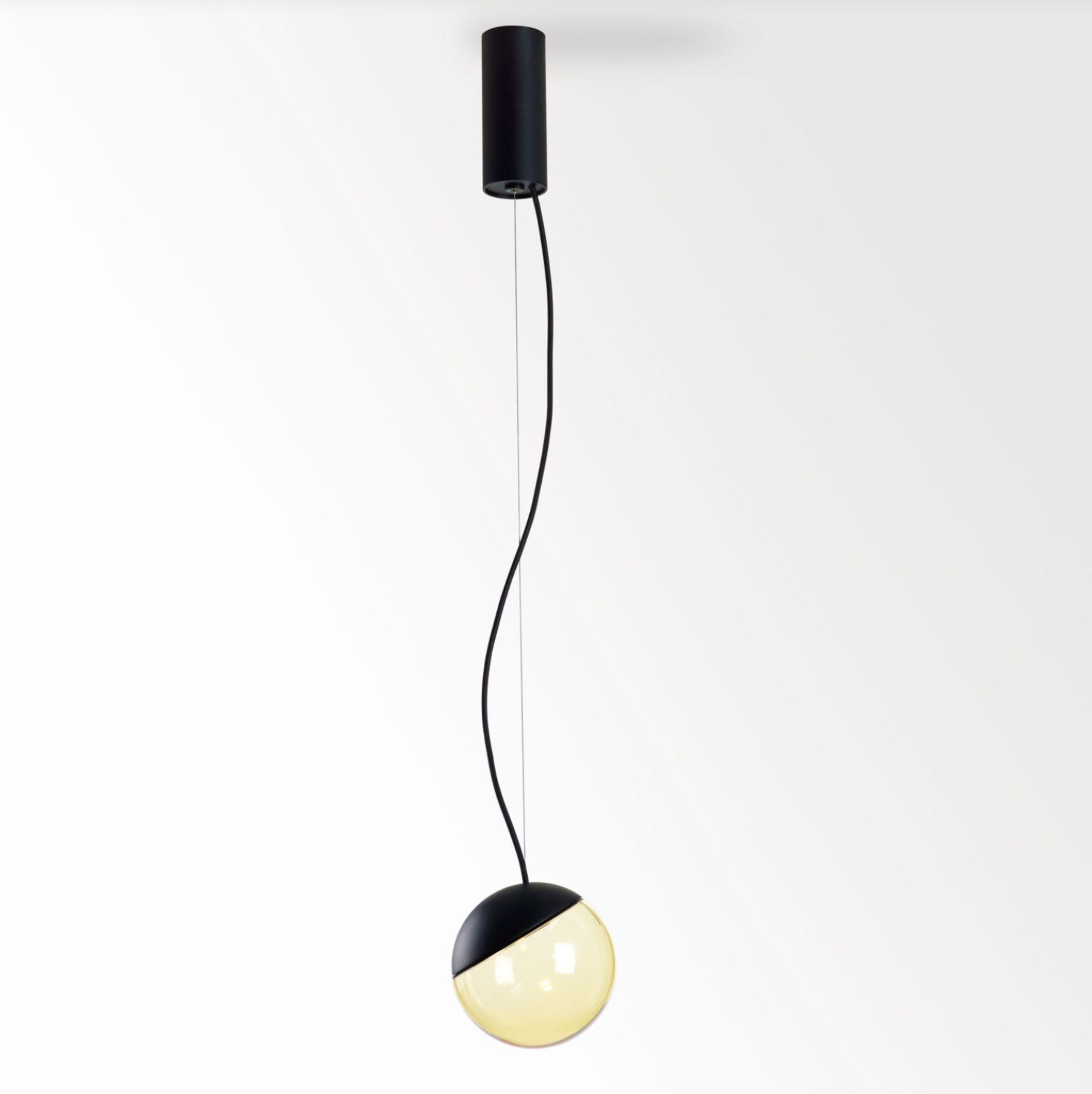 GIBBO black with bowl glass amber