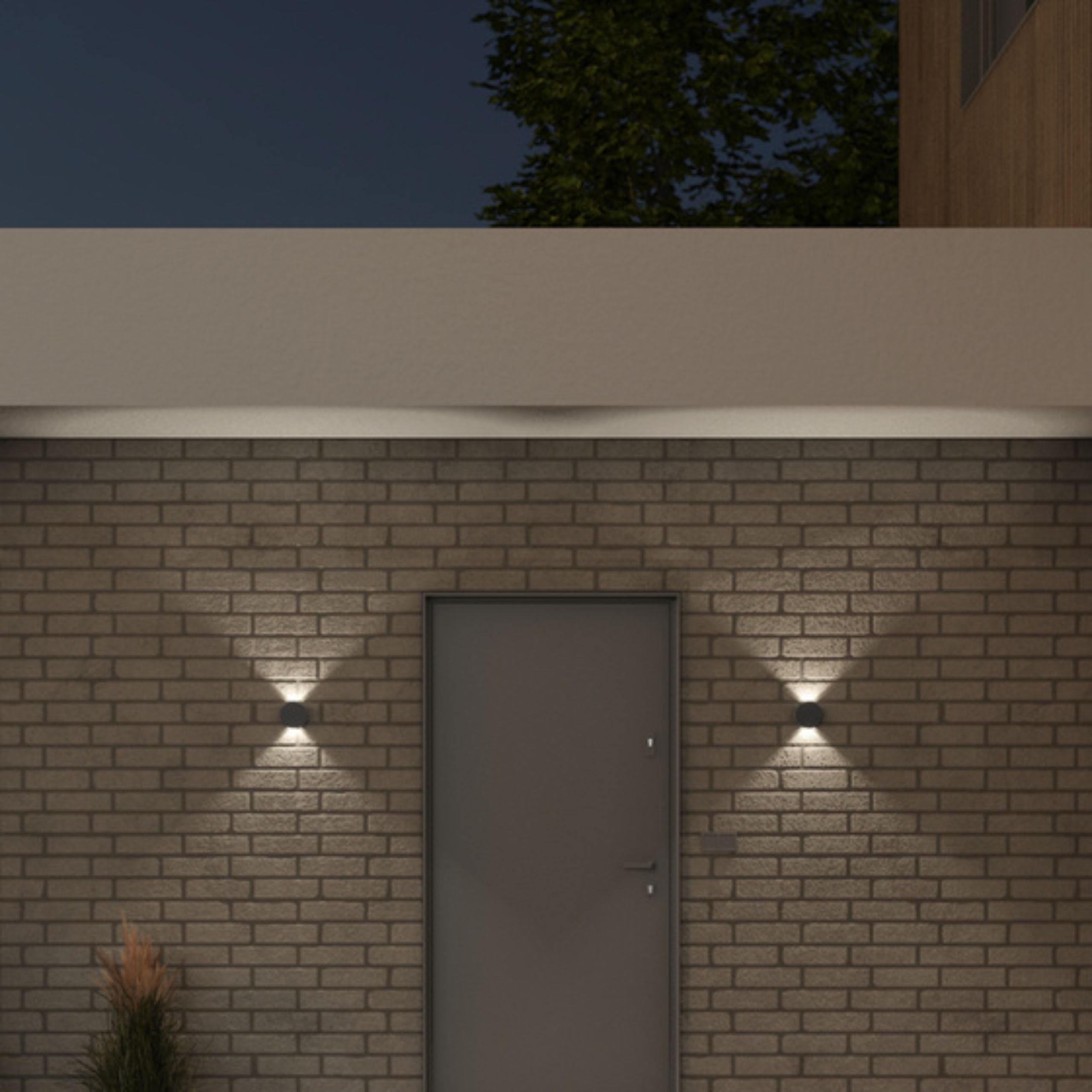 LEDPOINT square up&down exterior wall mood 02