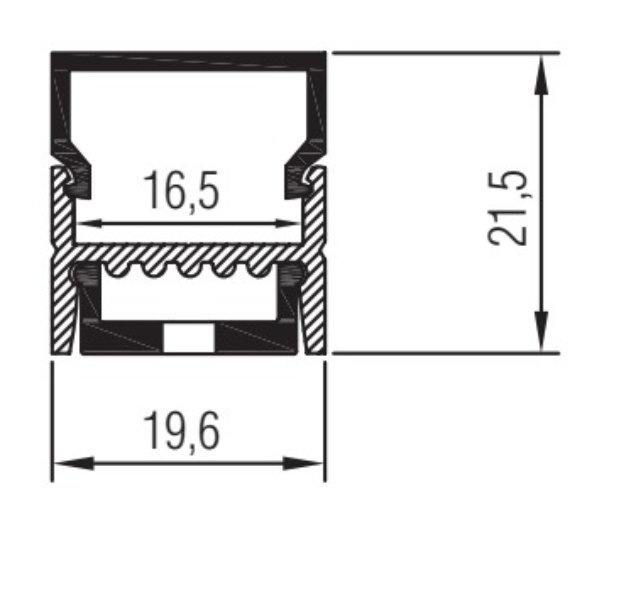 S-Line 19.6 x 21.5mm D Skizze